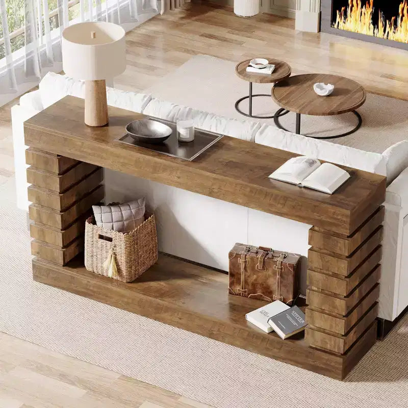 Lantine 70.87 Wood Rectangular Console Table
