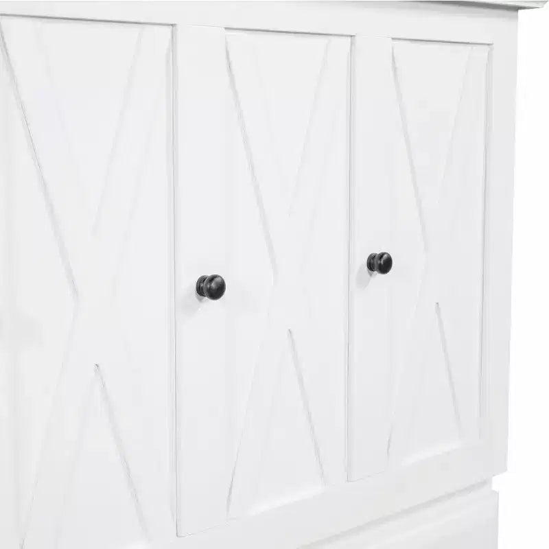 ModernLuxe Queen/Full Size Wooden Murphy Bed, Space-Saving Foldable Cabinet Bed with USB Charging Station & Storage Drawers