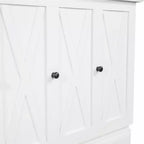 ModernLuxe Queen/Full Size Wooden Murphy Bed, Space-Saving Foldable Cabinet Bed with USB Charging Station & Storage Drawers