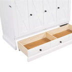 ModernLuxe Queen/Full Size Wooden Murphy Bed, Space-Saving Foldable Cabinet Bed with USB Charging Station & Storage Drawers