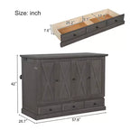 ModernLuxe Queen/Full Size Wooden Murphy Bed, Space-Saving Foldable Cabinet Bed with USB Charging Station & Storage Drawers