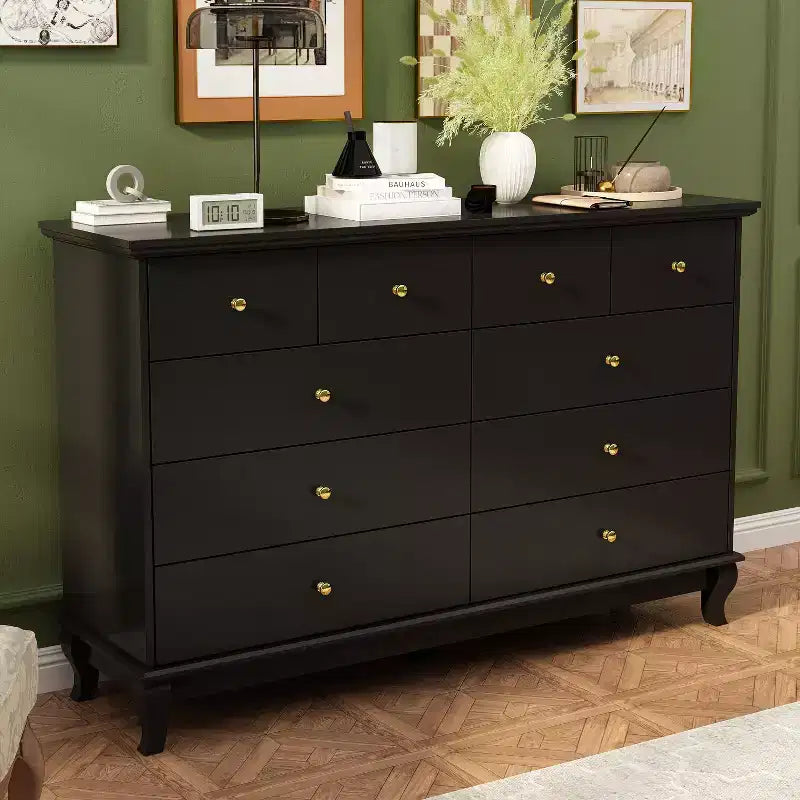 Famapy Versatile 10 - Drawer Cabinet Dresser Chest: Ample Storage, Elegant Design Ideal for Any Room