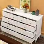 Famapy Versatile 10 - Drawer Cabinet Dresser Chest: Ample Storage, Elegant Design Ideal for Any Room