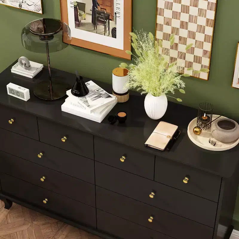 Famapy Versatile 10 - Drawer Cabinet Dresser Chest: Ample Storage, Elegant Design Ideal for Any Room