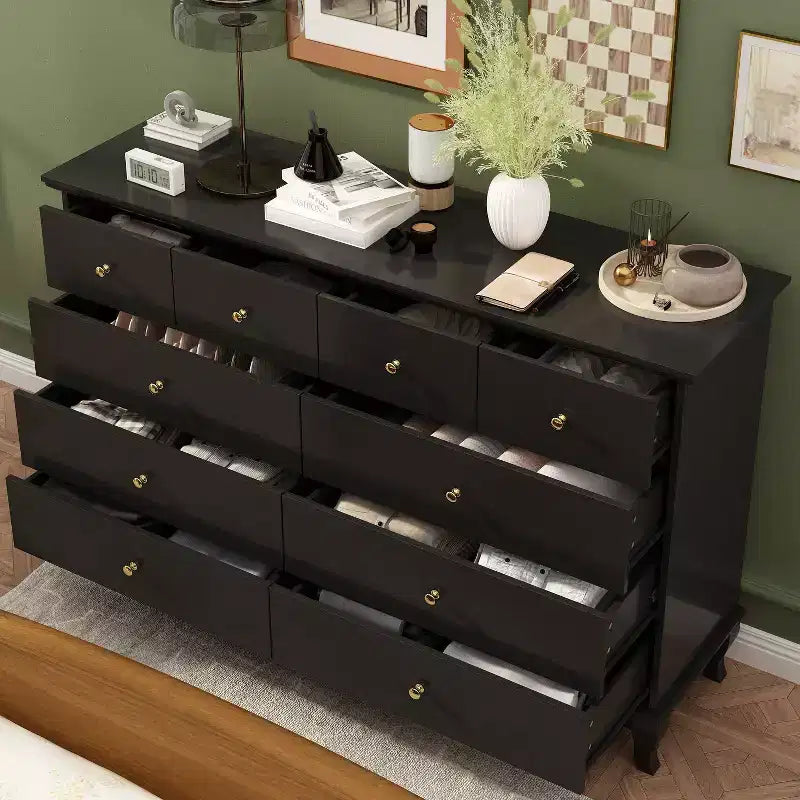 Famapy Versatile 10 - Drawer Cabinet Dresser Chest: Ample Storage, Elegant Design Ideal for Any Room