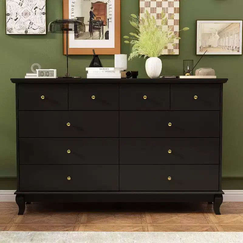 Famapy Versatile 10 - Drawer Cabinet Dresser Chest: Ample Storage, Elegant Design Ideal for Any Room