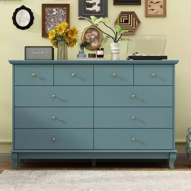 Famapy Versatile 10 - Drawer Cabinet Dresser Chest: Ample Storage, Elegant Design Ideal for Any Room