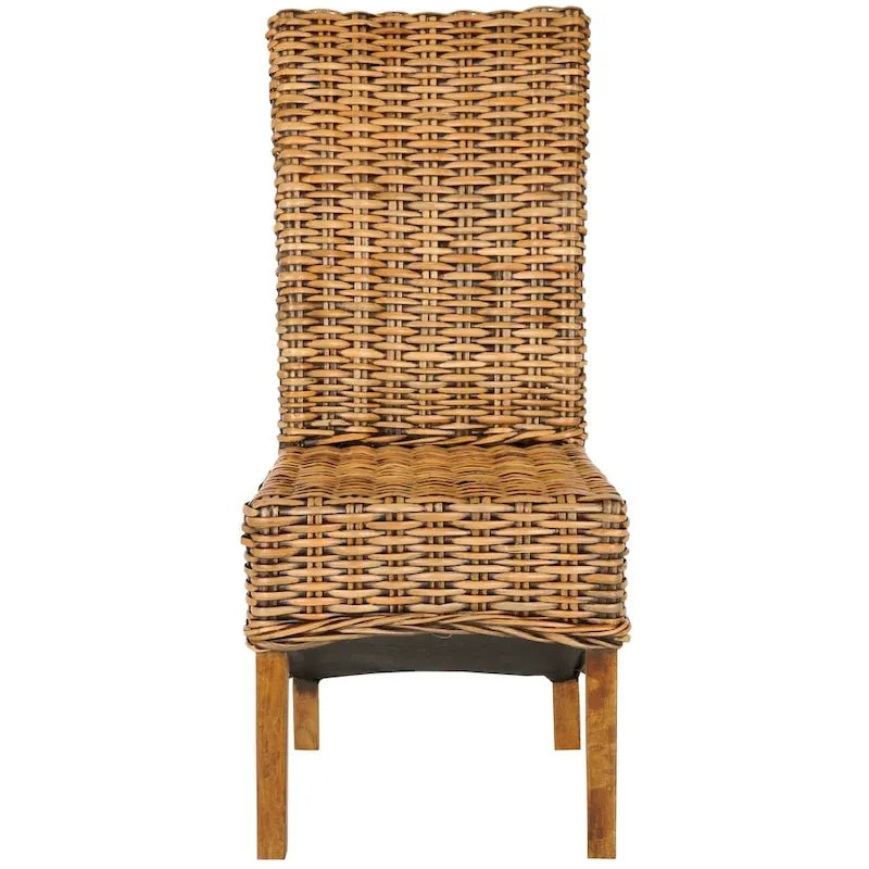 SAFAVIEH Kathi Isla Sedia da pranzo alta in vimini marrone (Set di 2) - 18,5 x 20,9 x 42,1 - 19Lx21Px42H