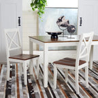 SAFAVIEH Lulla Farmhouse x-Back Dining Chair (Set of 2) - 18.4  W x 19.9  L x 37  H - 18Wx20Dx37H