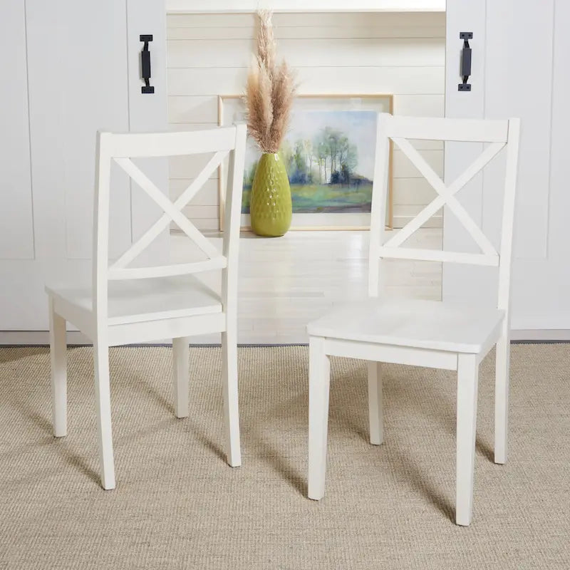 SAFAVIEH Lulla Farmhouse x-Back Dining Chair (Set of 2)