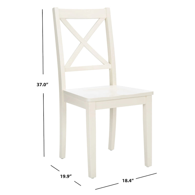 SAFAVIEH Lulla Farmhouse x-Back Dining Chair (Set of 2)