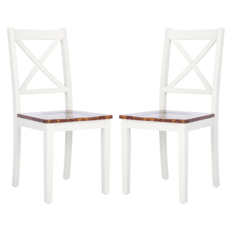 SAFAVIEH Lulla Farmhouse x-Back Dining Chair (Set of 2)