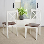 SAFAVIEH Lulla Farmhouse x-Back Dining Chair (Set of 2)
