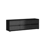 Famapy Sophisticated Black Striped 6 - Drawer Cabinet / Dresser / TV Stand: A Blend of Style and Function for Multiple Uses