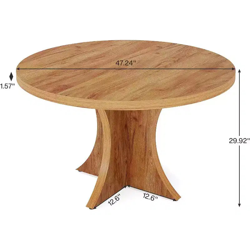 Tribesigns 47 Dining Room Table for 4-6 People, Wood Dinner Table
