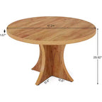 Tribesigns 47 Dining Room Table for 4-6 People, Wood Dinner Table