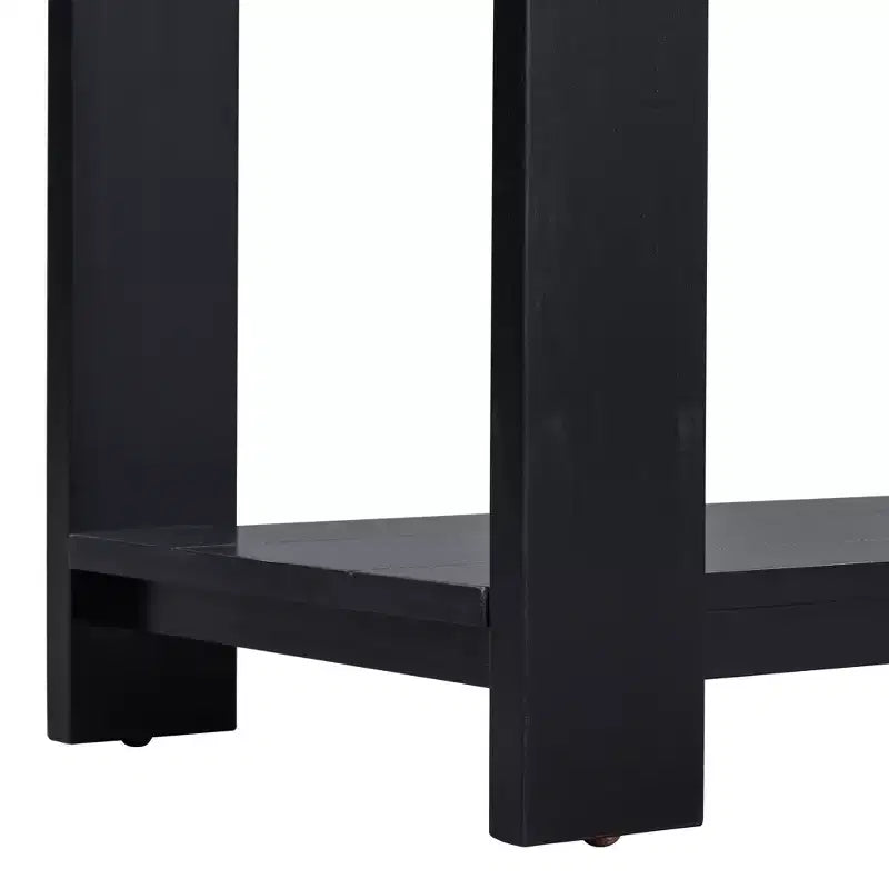 59.8W Minimalist Console Table with Bottom Shelf and 4 Legs, Entryway Table 4B - ModernLuxe