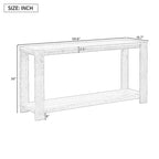 59.8W Minimalist Console Table with Bottom Shelf and 4 Legs, Entryway Table 4B - ModernLuxe