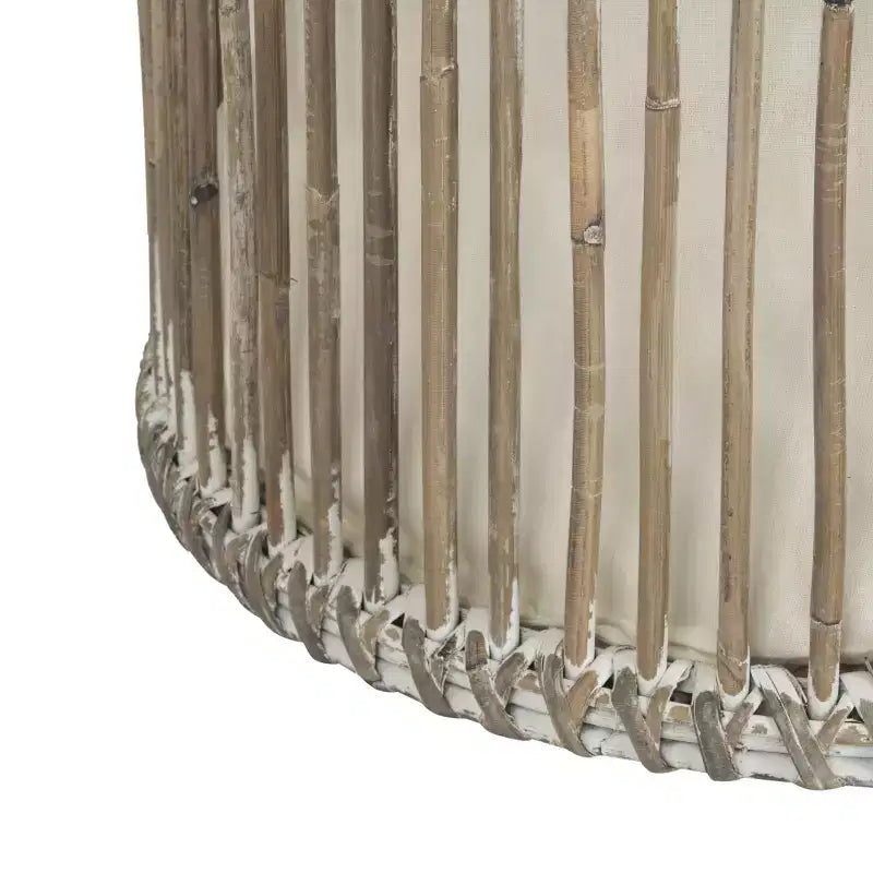 Cesto portabiancheria Libby con fodera (set da 2) - HAC6502 - Bianco/Bianco Invecchiato - Safavieh