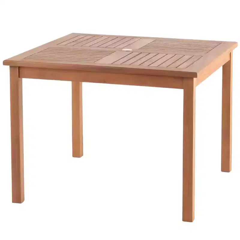 Tavolo da pranzo quadrato da esterno Nordic Teak 39 per 4 persone naturale - Beige