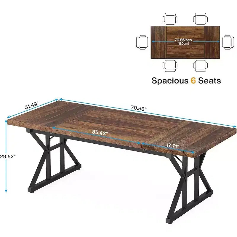 Tavolo da conferenza Lantine 6FT, 180 x 80 x 75 cm (L x P x A)