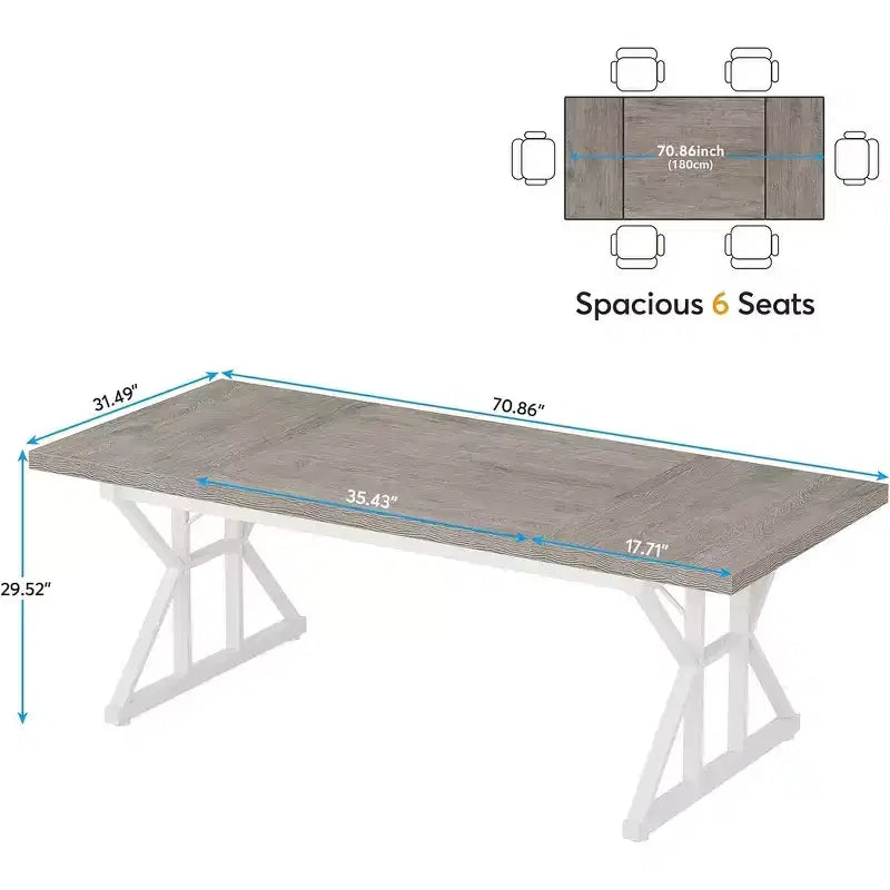 Tavolo da conferenza Lantine 6FT, 180 x 80 x 75 cm (L x P x A)