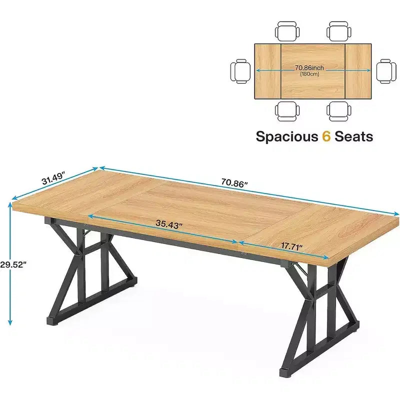 Tavolo da conferenza Lantine 6FT, 180 x 80 x 75 cm (L x P x A)