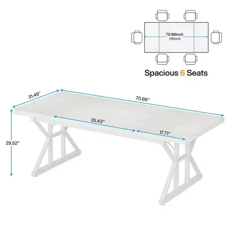 Tavolo da conferenza Lantine 6FT, 180 x 80 x 75 cm (L x P x A)