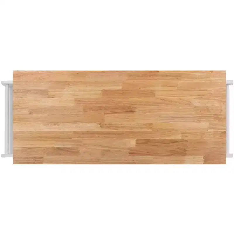 Carrello da cucina Kesler 2 ante 1 ripiano - KCH8705 - Bianco/Naturale - Safavieh