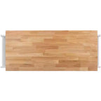 Carrello da cucina Kesler 2 ante 1 ripiano - KCH8705 - Bianco/Naturale - Safavieh