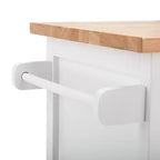 Carrello da cucina Kesler 2 ante 1 ripiano - KCH8705 - Bianco/Naturale - Safavieh
