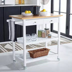 Carrello da Cucina Cohyn con 2 Cassetti e 3 Ripiani - KCH1401 - Safavieh