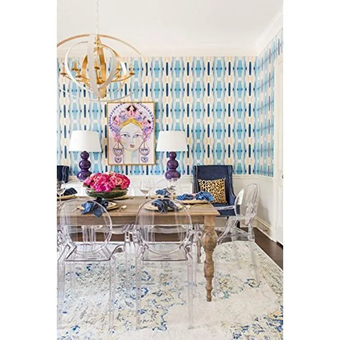 Sedia da pranzo moderna in stile di design, in plastica trasparente stampata, cristallina con braccioli, per interni ed esterni