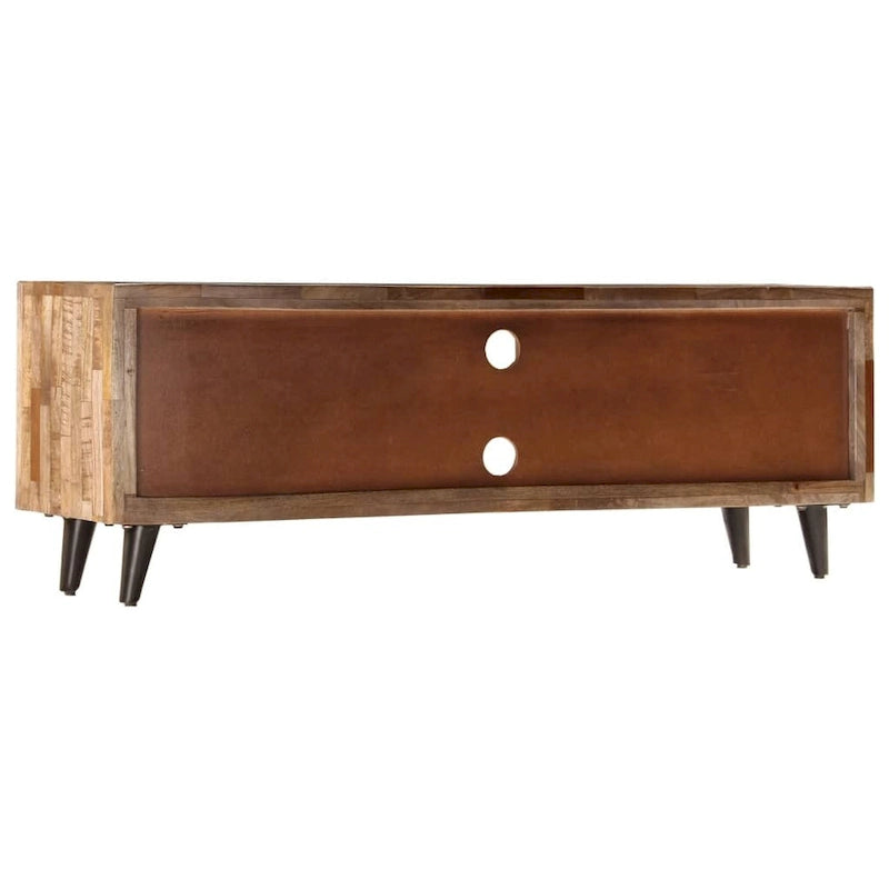 Mobile Porta TV in Legno di Mango 46.5" - 2 Cassetti, 2 Scomparti