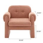 Hyleory Downy Fluffy Cloud Sedia accento imbottita, poltrona per camera da letto, area reception, sala lettura, soggiorno