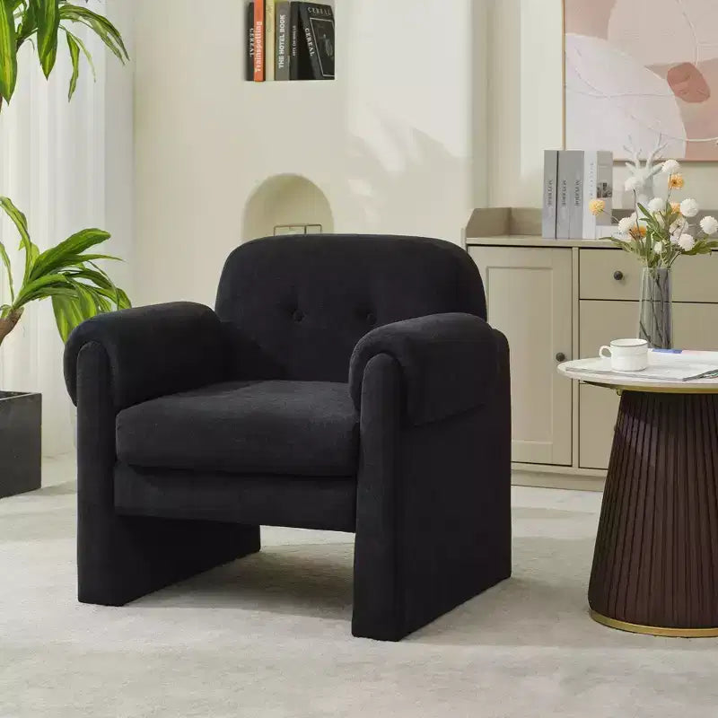 Hyleory Downy Fluffy Cloud Upholstered Accent Chair,Armchair for Bedroom Reception Area Reading Room Living Room