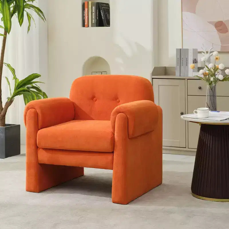 Hyleory Downy Fluffy Cloud Upholstered Accent Chair,Armchair for Bedroom Reception Area Reading Room Living Room