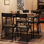 WhizMax Dining Table Set for 2, Square Dining Room Table Set with 2 Upholstered Chairs, 3 Piece Kitchen Table and Chairs, Kitchen Table Set