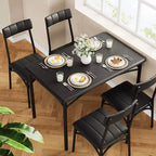 WhizMax Dining Table Set for 2, Square Dining Room Table Set with 2 Upholstered Chairs, 3 Piece Kitchen Table and Chairs, Kitchen Table Set