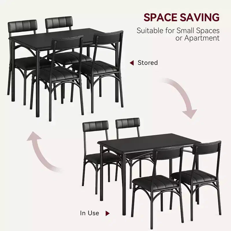 WhizMax Dining Table Set for 2, Square Dining Room Table Set with 2 Upholstered Chairs, 3 Piece Kitchen Table and Chairs, Kitchen Table Set