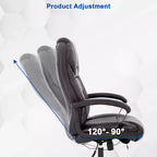FDW Big and Tall Executive Office Chair with Lumbar Support Wide Seat Adjustable Height and Swivel Function Perfect for Home and Office Use