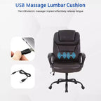 FDW Big and Tall Executive Office Chair with Lumbar Support Wide Seat Adjustable Height and Swivel Function Perfect for Home and Office Use