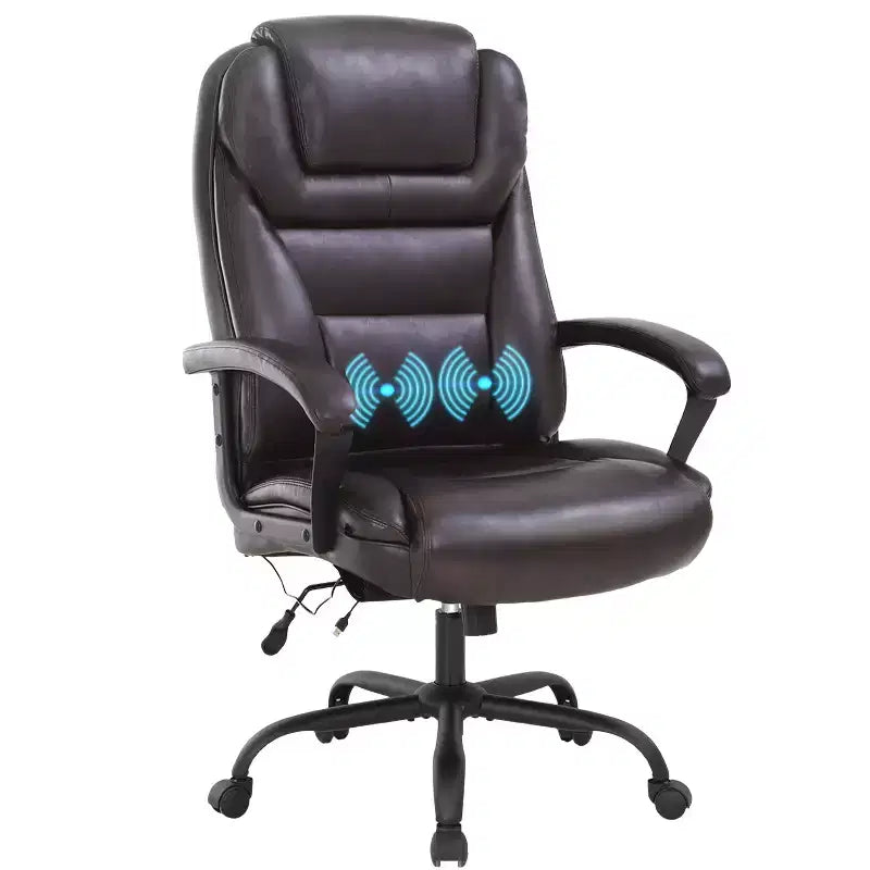 FDW Big and Tall Executive Office Chair with Lumbar Support Wide Seat Adjustable Height and Swivel Function Perfect for Home and Office Use