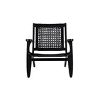 Boraam Harrison Hexagon Woven Black Rope Accent Chair