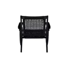 Boraam Harrison Hexagon Woven Black Rope Accent Chair