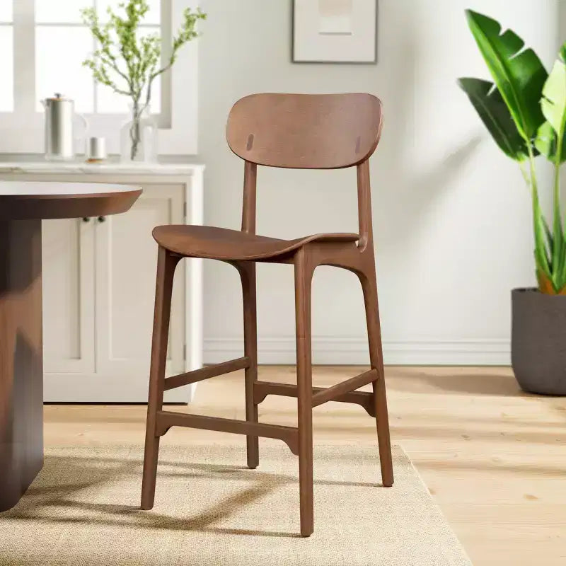 Boraam Solvang Wood Bar Stool