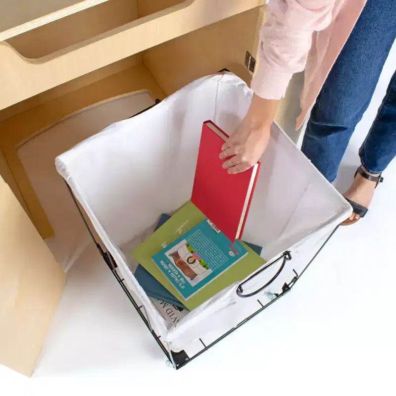 Guidecraft Cestone Raccoglibri – Espositore per Libri per Bambini e Contenitore per Libri per la Comunità