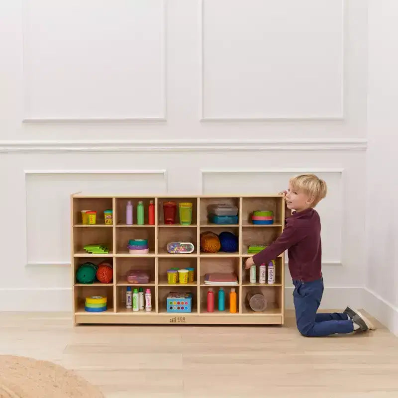ECR4Kids 20 Cubby Mobile Tray Storage Cabinet, 4x5, Classroom Furniture
