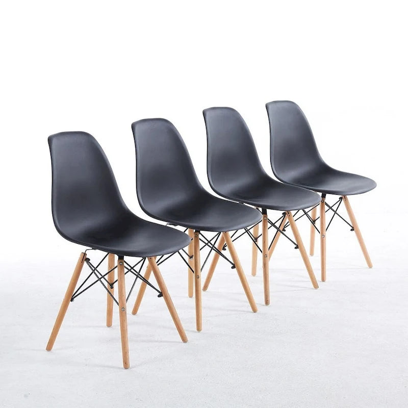 Round Dining Table Set for 4,5-Piece Modern Dining Table with 4 Chairs