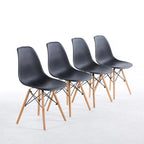 Round Dining Table Set for 4,5-Piece Modern Dining Table with 4 Chairs